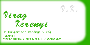 virag kerenyi business card